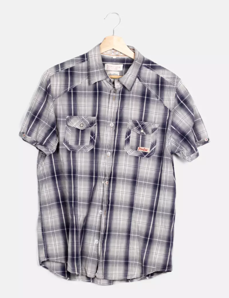 Brave Soul Camisa bicolor cuadros