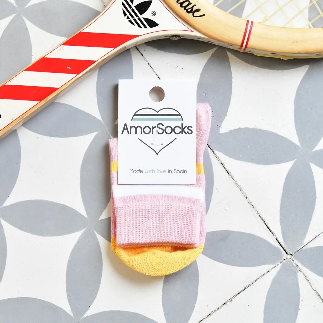 Calcetín AmorSocks Retro Corto Rosa Kids