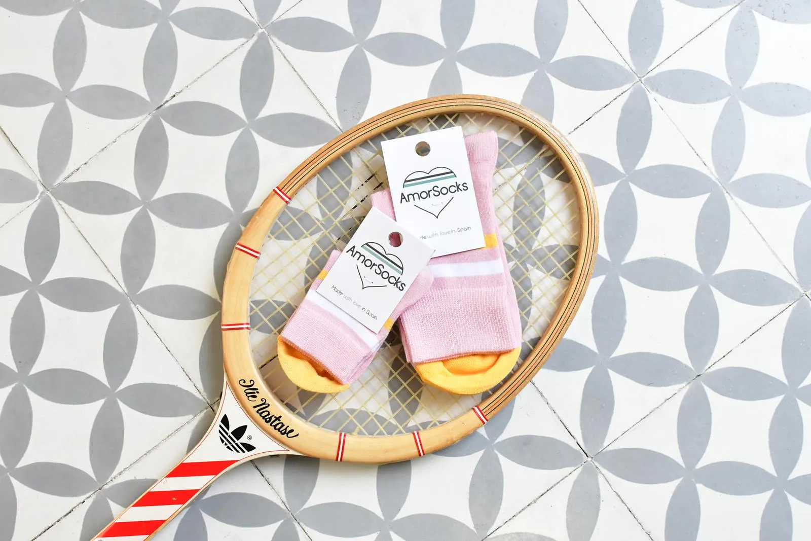 Calcetín AmorSocks Retro Corto Rosa Kids