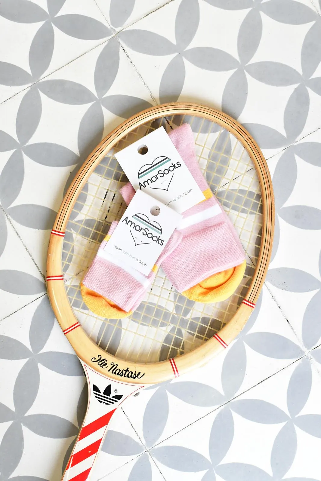 Calcetín AmorSocks Retro Corto Rosa Kids