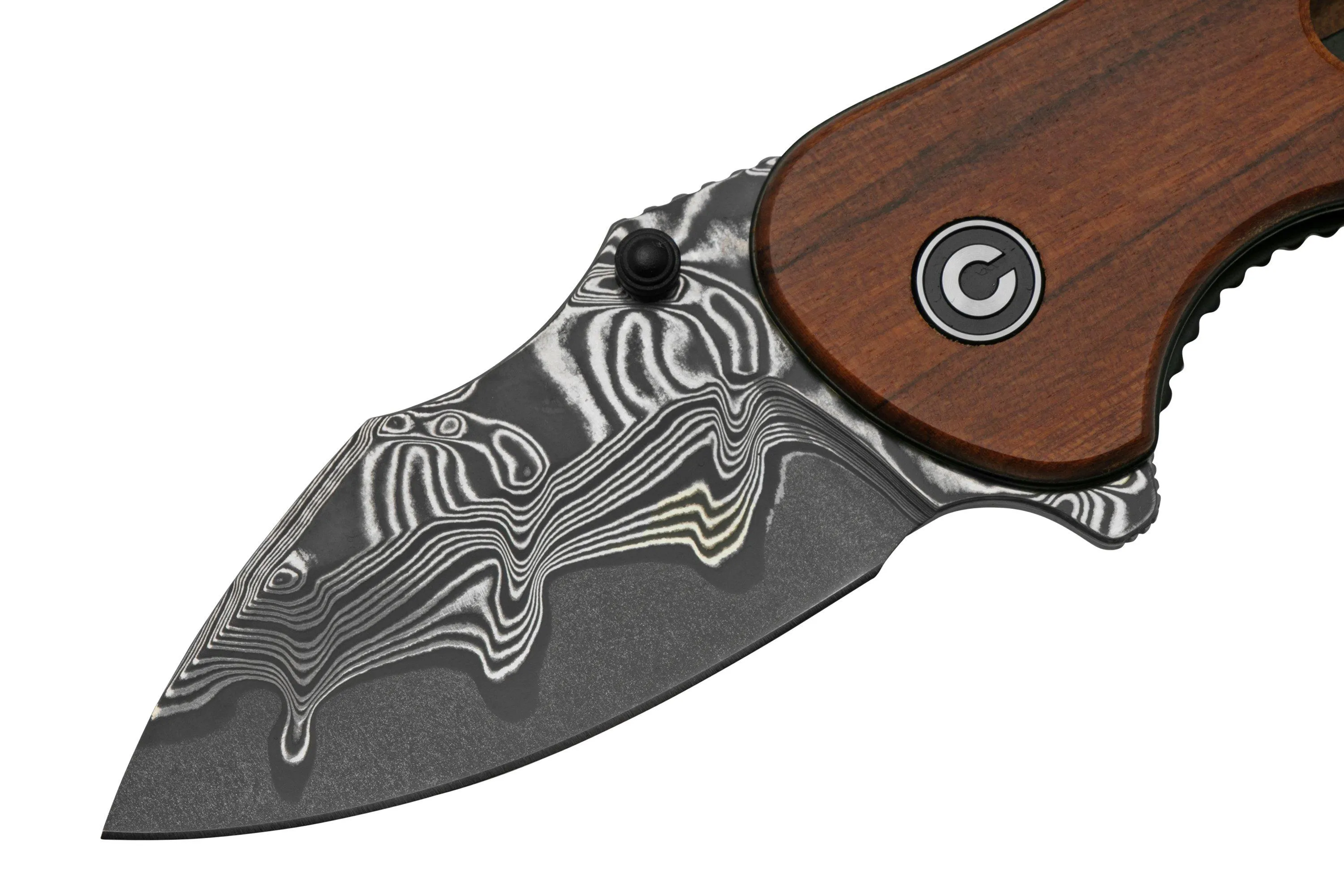Civivi Gordo C22018C-DS1 Cuibourtia Wood, Damascus navaja, diseño de Peter Carey