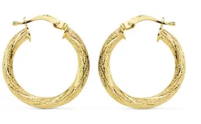Pendientes Oro Aro 21 mm.