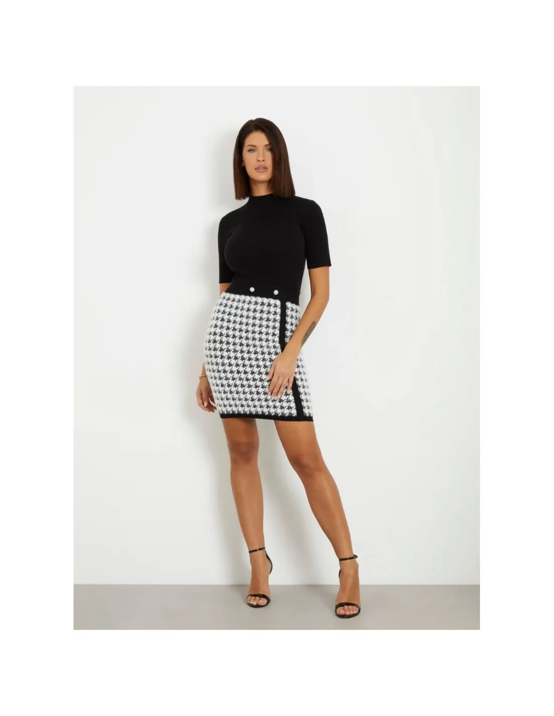 Vestido Guess Blanco y Negro - Ecool